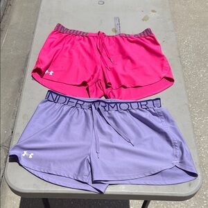 Under Armour Pink and Purple Athletic Shorts